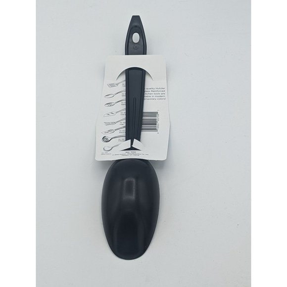 Hutzler Solid Serving Spoon Nylon Reinforced Utensil 11" Black No 700 - Picture 2 of 3